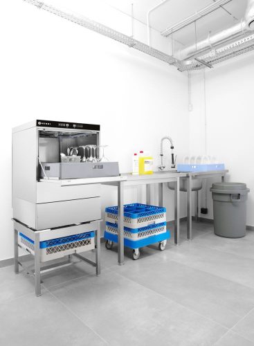 Mosogatógép 50x50 - elektronikus vezérlés, HENDI, 400V/6600W, 570x600x(H)830mm