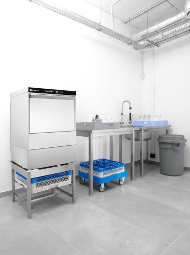 Mosogatógép 50x50 - elektronikus vezérlés, HENDI, 400V/6600W, 570x600x(H)830mm