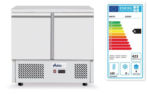 Kétajtós hűtött munkaasztal Kitchen Line 300L, Arktic, 230V/220W, 900x700x(H)890mm