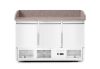Háromajtós pizza munkaasztal hűtővitrinnel 380+40L, Arktic, 254L, 230V/400W, 1400x700x(H)1491mm