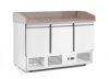 Háromajtós pizza munkaasztal hűtővitrinnel 380+40L, Arktic, 254L, 230V/400W, 1400x700x(H)1491mm