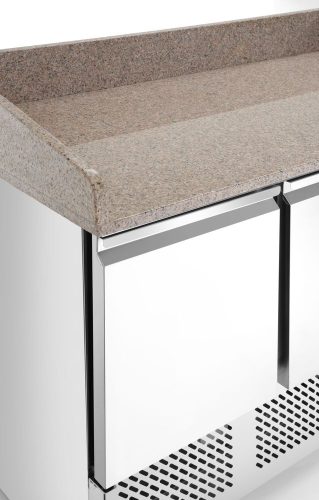 Háromajtós pizza munkaasztal hűtővitrinnel 380+40L, Arktic, 254L, 230V/400W, 1400x700x(H)1491mm