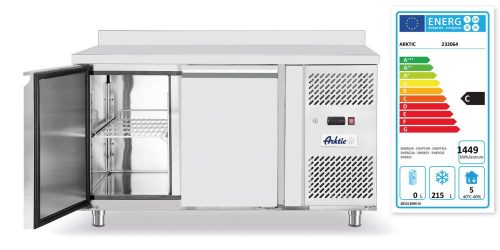 Kétajtós mélyhűtött munkaasztal Profi Termékcsalád 280L, Arktic, Profi Line, GN 1/1, 280L, 230V/600W, 1360x700x(H)910mm