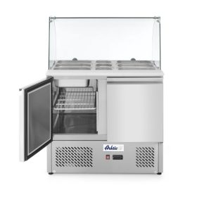   Kétajtós salátahűtő pult üveggel 300L, Arktic, 230V/310W, 912x702x(H)1330mm