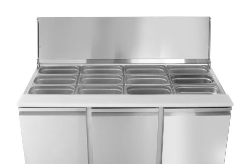 Háromajtós salátahűtő pult 380L, Arktic, 230V/310W, 1390x702x(H)888mm