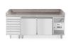 Kétajtós pizza munkaasztal 7 fiókkal 280L, Arktic, 250L, 230V/250W, 2020x802x(H)1000mm