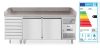 Kétajtós pizza munkaasztal 7 fiókkal 280L, Arktic, 250L, 230V/250W, 2020x802x(H)1000mm