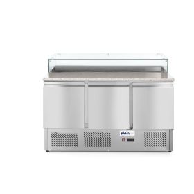   Háromajtós pizza munkaasztal 380L, Arktic, 230V/310W, 1378x702x(H)1155mm
