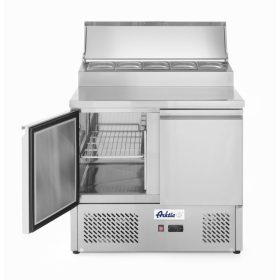   Kétajtós salátahűtő pult emelt GN bemutatórésszel 300L, Arktic, 230V/310W, 900x702x(H)1265mm