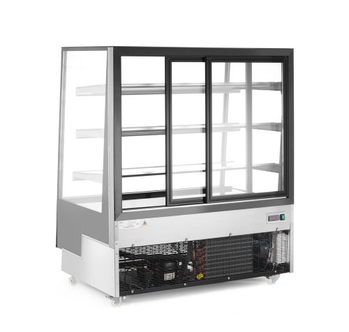 Bemutató vitrin 3 döntött polccal, Arktic, 650L, Fekete, 230V/490W, 1200x833x(H)1460mm
