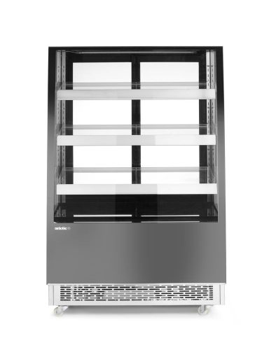 Bemutató vitrin 3 döntött polccal, Arktic, 650L, Fekete, 230V/490W, 1200x833x(H)1460mm