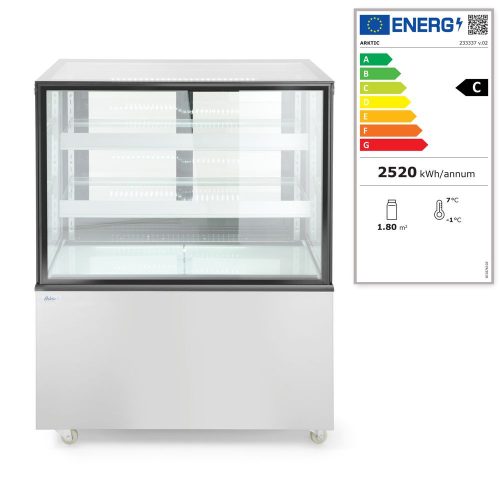 Bemutató vitrin 2 polccal, Arktic, 300L, 230V/480W, 994x677x(H)1230mm