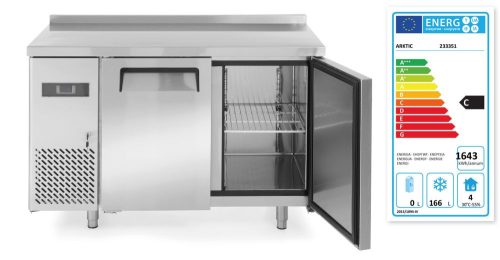 Kétajtós mélyhűtött munkaasztal Kitchen Termékcsalád 220L, Arktic, Kitchen Line, 166L, 230V/550W, 1200x600x(H)886mm