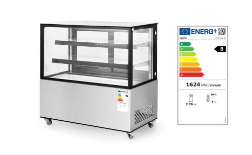Bemutató vitrin 2 polccal, Arktic, 510L, 230V/490W, 1524x677x(H)1230mm