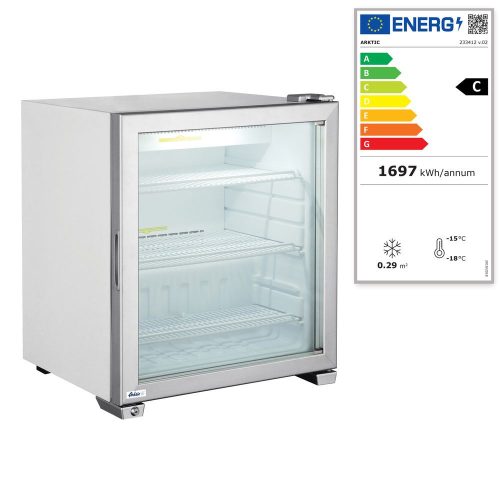 Pultra helyezhető mélyhűtő vitrin 90L, Arktic, 230V/230W, 620x593x(H)680mm