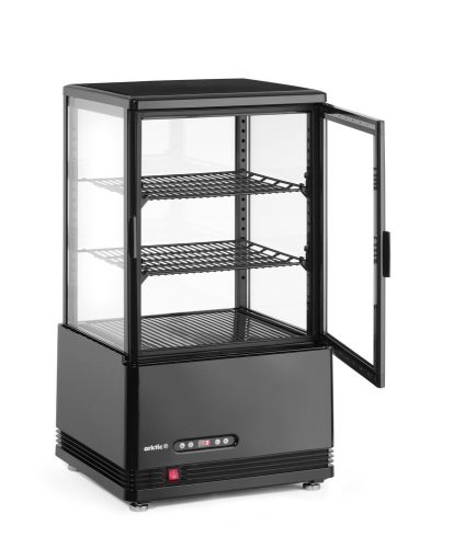 Bemutató vitrin 58L, Arktic, fekete, 230V/170W, 452x406x(H)830mm