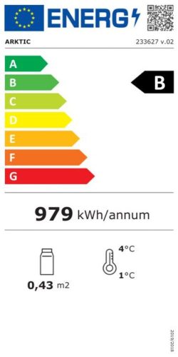 Bemutató vitrin 58L, Arktic, fekete, 230V/170W, 452x406x(H)830mm