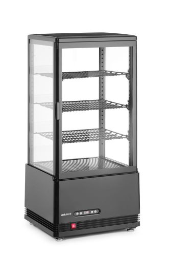 Bemutató vitrin 78L, Arktic, fekete, 230V/170W, 444x397x(H)940mm