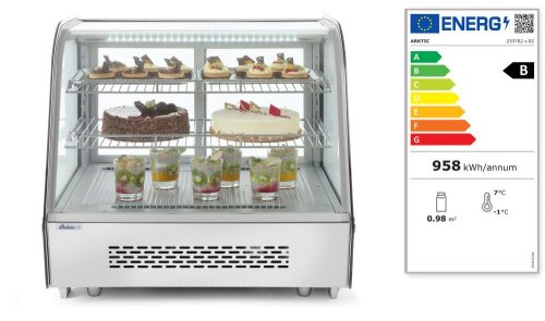 Pultra helyezhető hűtött ételvitrin, Arktic, 120L, 230V/160W, 707x570x(H)680mm