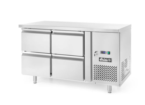 Négy fiókos hűtött munkaasztal Profi Termékcsalád 280L, Arktic, Profi Line, 230V/250W, 1360x700x(H)858mm