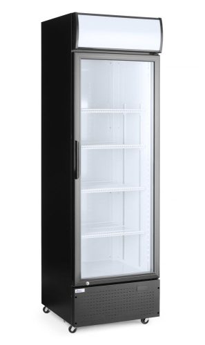Hátulról megvilágított panellel rendelkező hűtőszekrény, egyajtós, Arktic, 254L, Fekete, 220-240V/250W, 578x605x(H)1980mm