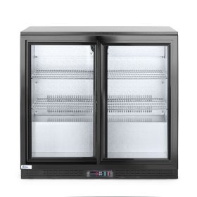   Hátsó hűtőrúd dupla tolóajtóval, Arktic, 158L, Fekete, 220-240V/160W, 900x520x(H)865mm