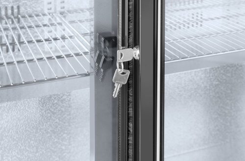 Hátsó hűtőrúd dupla tolóajtóval, Arktic, 158L, Fekete, 220-240V/160W, 900x520x(H)865mm