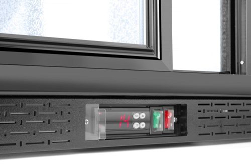 Hátsó hűtőrúd dupla tolóajtóval, Arktic, 158L, Fekete, 220-240V/160W, 900x520x(H)865mm