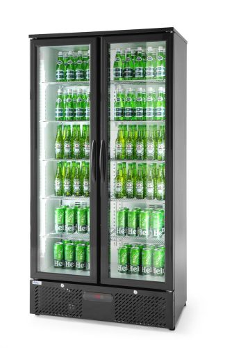 Kétajtós hátsó hűtő, Arktic, 384L, Fekete, 220-240V/365W, 900x530x(H)1820mm