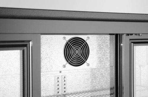 Hátsó hűtőrúd három tolóajtóval, Arktic, 254L, Fekete, 220-240V/160W, 1350x520x(H)865mm