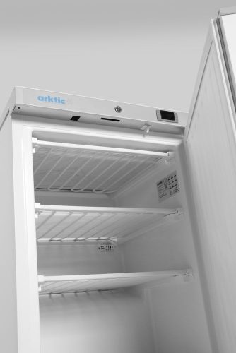 Fagyasztószekrény fehér festett acél házban, Arktic, Budget Line, Fehér, 220-240V/111W, 589x655x(H)838mm