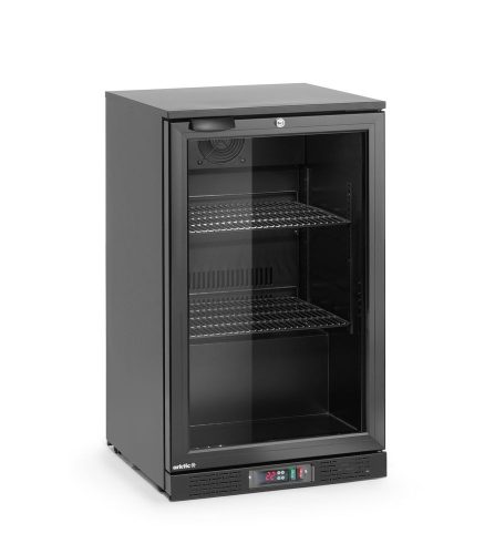 Egyajtós, pult alá helyezhető bárhűtő, italok hűtésére., Arktic, 86L, Fekete, 220-240V/120W, 500x530x(H)870mm
