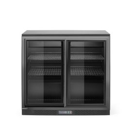   Hátsó pult alatti hűtő dupla tolóajtóval., Arktic, 158L, Fekete, 220-240V/160W, 900x520x(H)870mm