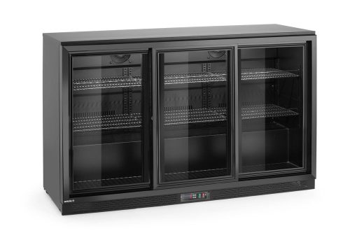 Hátsó hűtőrúd három tolóajtóval, Arktic, 308L, Fekete, 220-240V/160W, 1350x520x(H)865mm