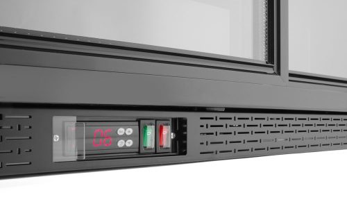 Hátsó hűtőrúd három tolóajtóval, Arktic, 308L, Fekete, 220-240V/160W, 1350x520x(H)865mm