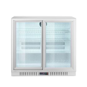   Háttérpult hűtő két tolóajtóval, Arktic, 150L, Ezüst, 220-240V/160W, 900x520x(H)840mm