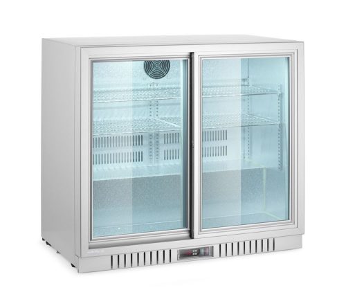 Háttérpult hűtő két tolóajtóval, Arktic, 150L, Ezüst, 220-240V/160W, 900x520x(H)840mm