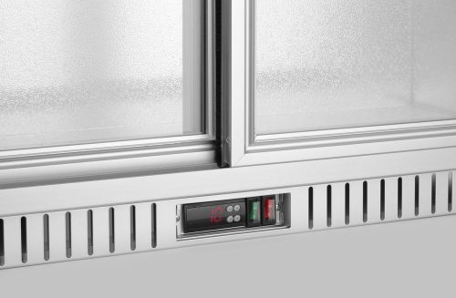 Háttérpult hűtő két tolóajtóval, Arktic, 150L, Ezüst, 220-240V/160W, 900x520x(H)840mm