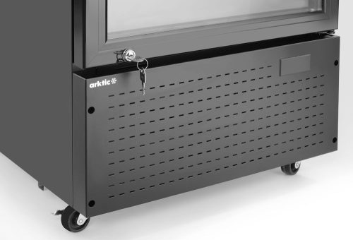 Egyajtós bárhűtő LED-es világító panellel, Arktic, 254L, Fekete, 220-240V/250W, 578x605x(H)1980mm