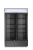 Hátulról megvilágított panellel rendelkező hűtőszekrény, kétajtós, Arktic, 512L, Fekete, 220-240V/510W, 1120x585x(H)1900mm