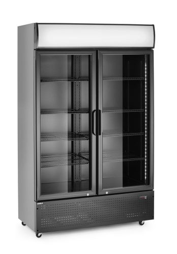 Hátulról megvilágított panellel rendelkező hűtőszekrény, kétajtós, Arktic, 512L, Fekete, 220-240V/510W, 1120x585x(H)1900mm