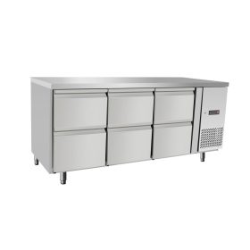   Hűtött pult, 6 fiókkal, Arktic, 420L, 230V/400W, 1795x700x(H)879mm