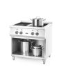 Indukciós tűzhely 4 főzőlappal, HENDI, 400V/17000W, 800x720x(H)854mm