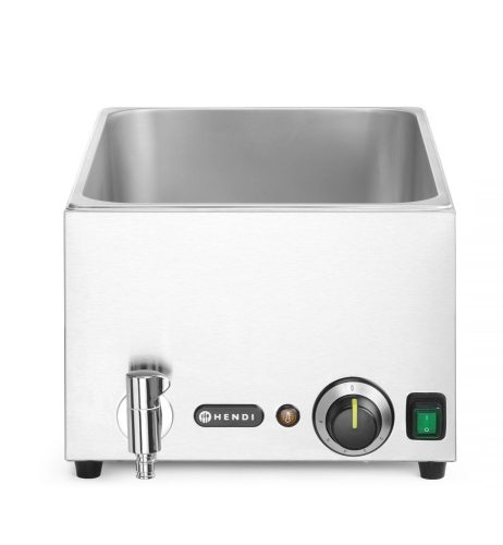 Bain-marie vízfürdős melegentartó leeresztő csappal Ranger, HENDI, GN 1/1, 230V/1000W, 605x332x(H)242mm