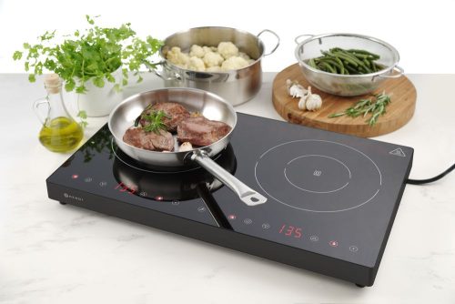 Dupla indukciós főzőlap Kitchen Line, HENDI, Kitchen Termékcsalád, 230V/3500W, 608x405x(H)54mm
