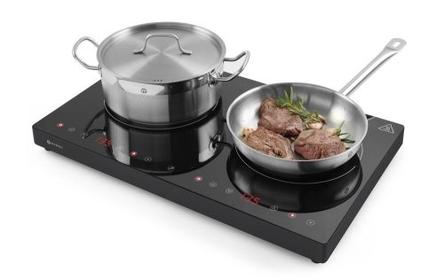 Dupla indukciós főzőlap Kitchen Line, HENDI, Kitchen Termékcsalád, 230V/3500W, 608x405x(H)54mm