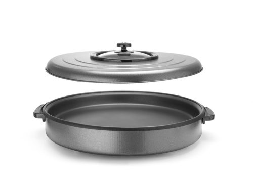 Elektromos serpenyő, HENDI, belső edény 550x(H)60mm, 230V/1600W, ⌀620x(H)170mm