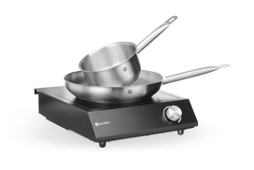 Beállítás: Indukciós tűzhely, 3500W + serpenyő + serpenyő, HENDI, Fekete, 220-240V/3500W, 320x395x(H)95mm