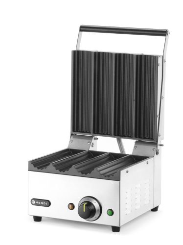 Kontaktgrill hot dogok és wrapek készítéséhez, HENDI, 220-240V/1800W, 385x285x(H)254mm