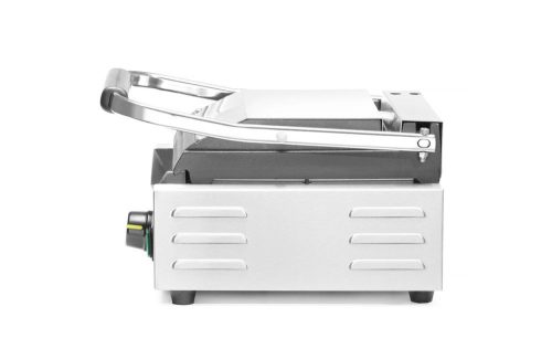 Kontakt grill - szimpla verzió, HENDI, Bordázott tetejű és sima aljú, 230V/1800W, 310x375x(H)216mm